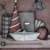 Discount Pamono Joanna Wiszniewska Domańska, Still Life with a Paper Boat, 1999, Etching