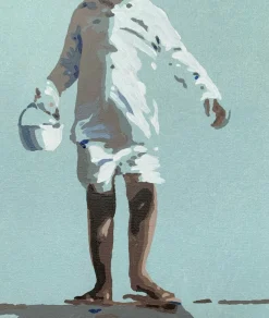 Pamono Joanna Woyda, The Beach: Wearing White, 2024, Acrylic on Canvas> Minimalist