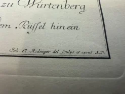 Pamono Johann Elias Ridinger, Wild Boar, Etching, 18th Century><noscript><img width=