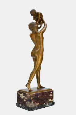 Pamono Johannes Boese, Mother Happiness, 1910, Bronze> Art Nouveau