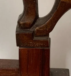 Best Pamono Johannes Bosma, Art Deco Statues of an Ape and a Cat, 1920s-1940s, Bronzes on Wooden Bases, Set of 2