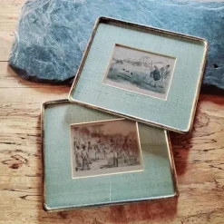 Sale Pamono John Leech, Hunting Caricature Illustrations, 1850s, Lithographs, Framed, Set of 2