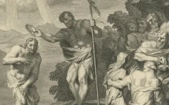 Pamono John the Baptist & Baptism of Christ Engraving, 1700, Paper><noscript><img width=