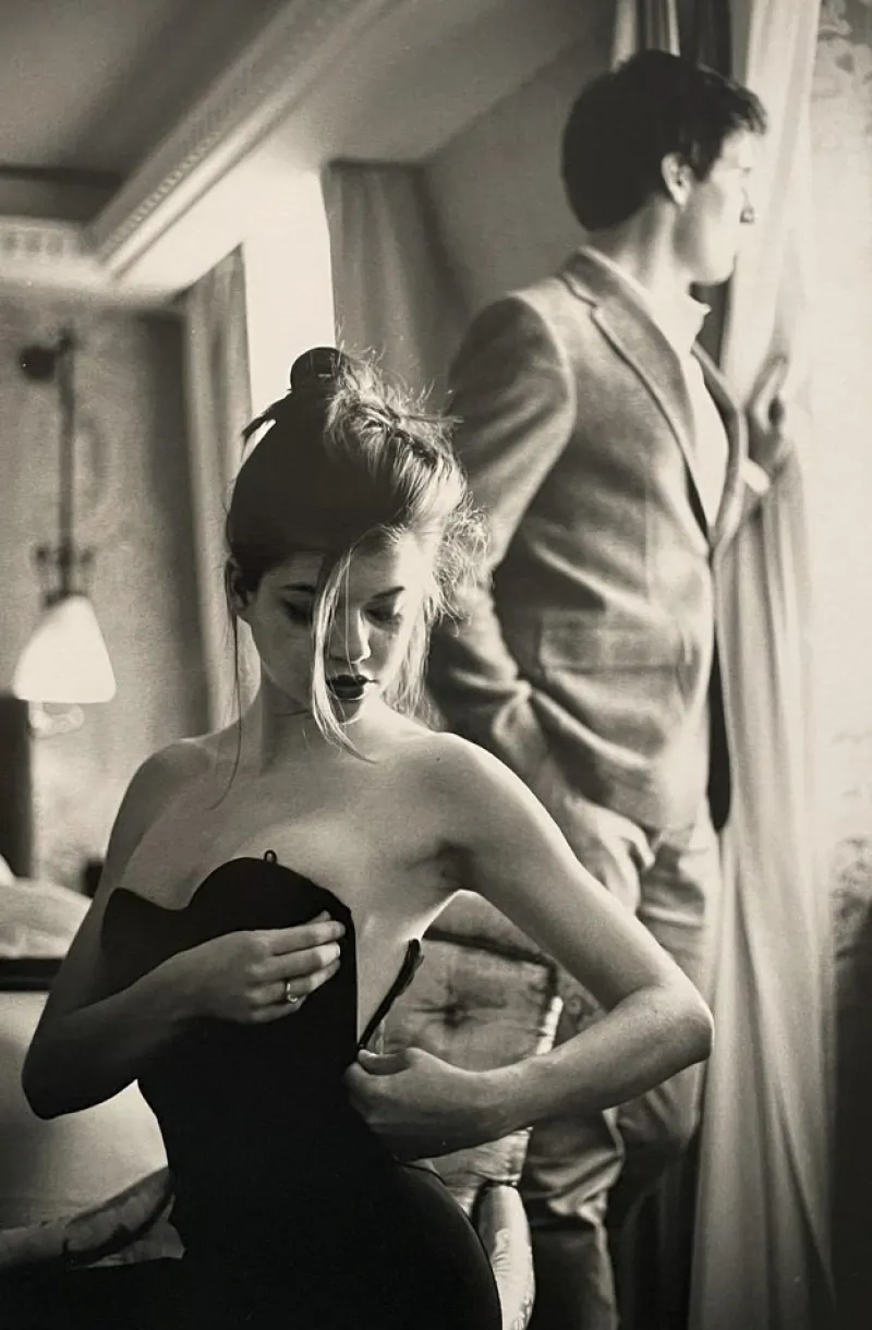 Pamono Jordan Retard, Juliette au Bustier and Matthieu, Paris, 2020, Signed Silver Print> Photography