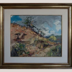 Pamono Jordi Pausas Mestres, Rugged Hillside Under a Dynamic Sky, Oil Painting> Impressionist