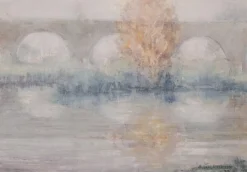 Outlet Pamono José Luis Sanz Magallon, Impressionist River Scene, 20th-Century, Oil on Canvas, Framed