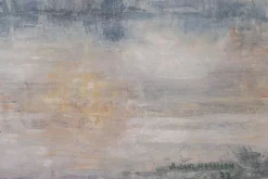 Outlet Pamono José Luis Sanz Magallon, Impressionist River Scene, 20th-Century, Oil on Canvas, Framed