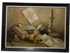 Pamono Jose Martorell Puigdomenech, Castilian Still Life, 19th Century, Oil on Canvas, Framed><noscript><img width=