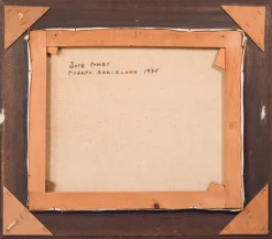 Sale Pamono Jose Pomes Abella, Barcelona Port, 1975, Oil on Canvas, Framed