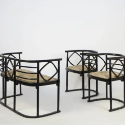 Sale Pamono Josef Hoffmann Bat Sofa and Chairs by Josef Hoffmann for Jacob & Josef Kohn, 1905, Set of 3