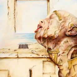 Pamono Joseph Laureys, Surrealist Composition, Oil Painting on Panel><noscript><img width=