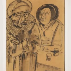 Pamono Joseph Migneco, Figures, Watercolor, Framed><noscript><img width=