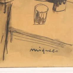 Pamono Joseph Migneco, Figures, Watercolor, Framed><noscript><img width=
