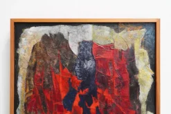 Pamono Jozef Mees, Large Abstract Composition, Oil on Board, Belgium, 1966><noscript><img width=