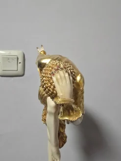 Pamono J.R. Colinet, Chryselephantine Style Sculpture, 1930, Gilt Bronze on Marble Base><noscript><img width=