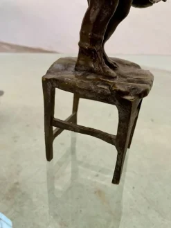 Pamono Juan Clara, Girl on a Chair, 1920s-1940s, Bronze><noscript><img width=