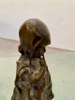 Pamono Juan Clara, Girl on a Chair, 1920s-1940s, Bronze><noscript><img width=