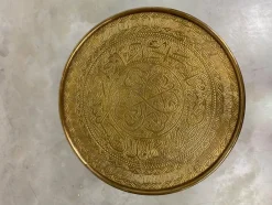 Pamono Jugendstil Side Table with Brass Top attributed to Joseph Maria Olbrich, 1890s><noscript><img width=