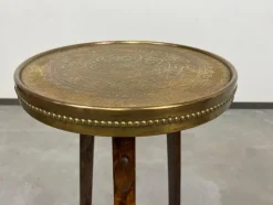 Pamono Jugendstil Side Table with Brass Top attributed to Joseph Maria Olbrich, 1890s><noscript><img width=