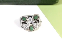 Pamono Jugendstil Silver Brooch><noscript><img width=