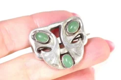 Pamono Jugendstil Silver Brooch><noscript><img width=