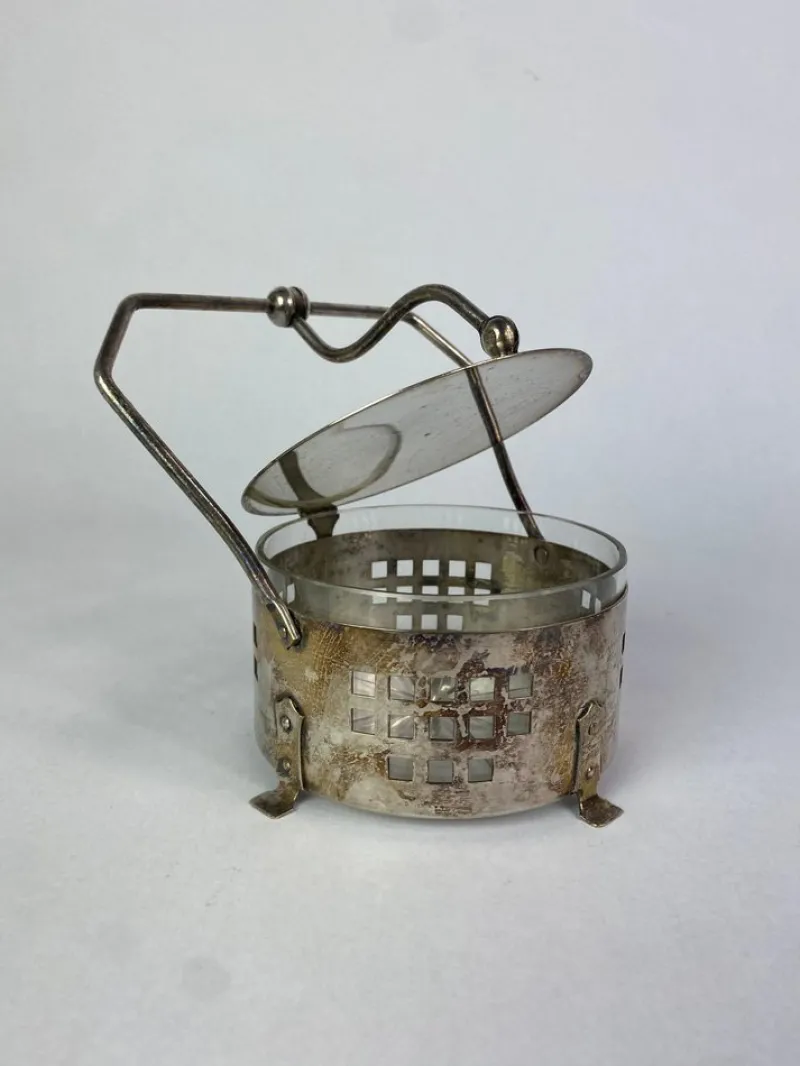 Pamono Jugendstil Sugar Box by Hans Ofnar or Josef Hoffmann, 1890s