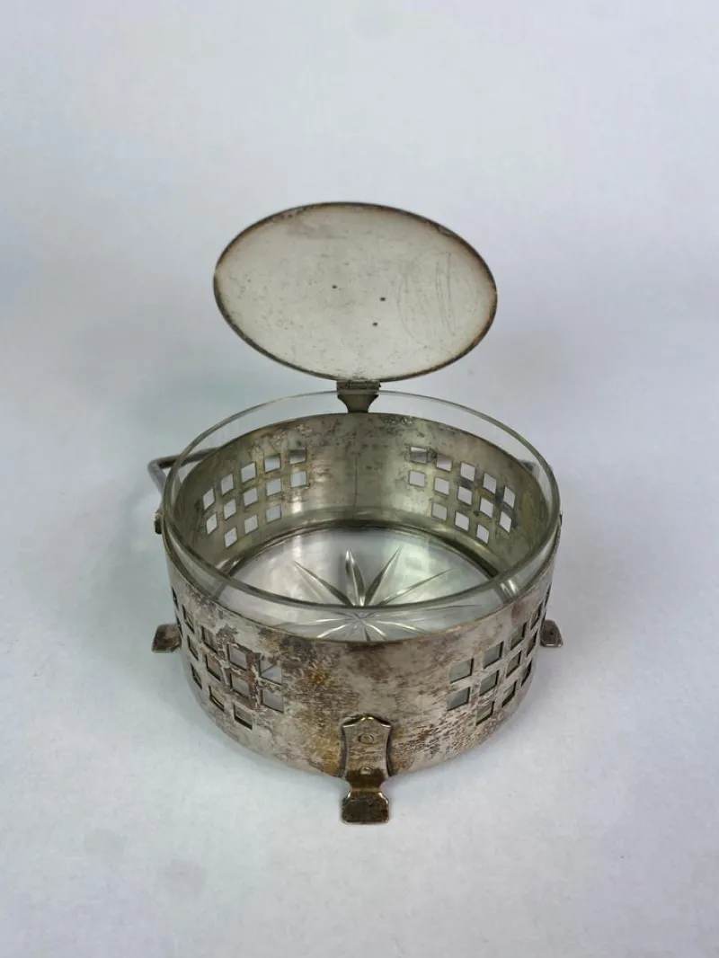 Pamono Jugendstil Sugar Box by Hans Ofnar or Josef Hoffmann, 1890s