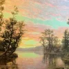Discount Pamono Jules Jequier, Sunset, Oil on Canvas