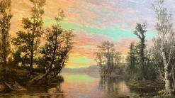 Discount Pamono Jules Jequier, Sunset, Oil on Canvas