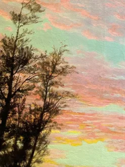 Discount Pamono Jules Jequier, Sunset, Oil on Canvas