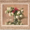 Clearance Pamono Jules Marie Joseph Roblin, Still Life with Pink Roses and May Ball, Oil on Canvas, 20th Century