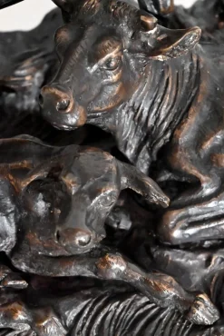 Sale Pamono Jules Moigniez, Cows, Early 20th Century, Bronze