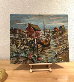 Pamono Julius Seyler, Casa al Mare, Oil on Cardboard> Impressionist