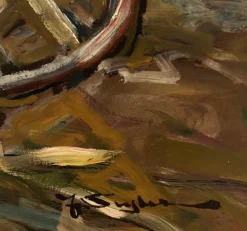Pamono Julius Seyler, Casa al Mare, Oil on Cardboard><noscript><img width=