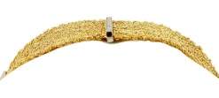 Best Pamono 18k White and Yellow Gold Bracelet with Diamonds
