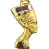 Best Pamono 18k Yellow Gold Egyptian Nefertiti Bust Charm Pendant, 1950s