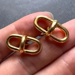 Clearance Pamono 18k Yellow Gold Marine Chain Link Cufflinks, 1960s, Set of 2