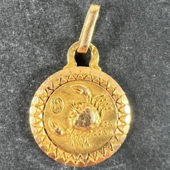 New Pamono 18k Yellow Gold Perroud Charm Pendant, 1950s