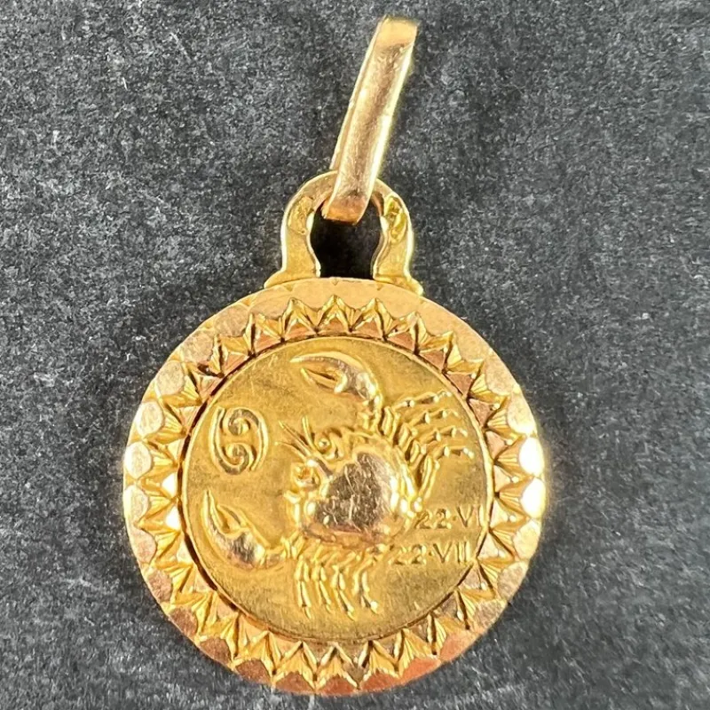 New Pamono 18k Yellow Gold Perroud Charm Pendant, 1950s