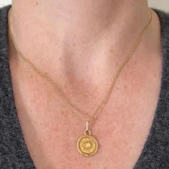 New Pamono 18k Yellow Gold Perroud Charm Pendant, 1950s
