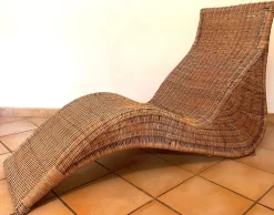 Pamono Karlskrona Wicker Chaise Lounge by Carl Öjerstam for Ikea, 1990s> Daybeds & Chaises Lounges