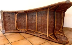 Pamono Karlskrona Wicker Chaise Lounge by Carl Öjerstam for Ikea, 1990s><noscript><img width=
