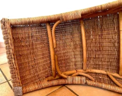 Pamono Karlskrona Wicker Chaise Lounge by Carl Öjerstam for Ikea, 1990s><noscript><img width=