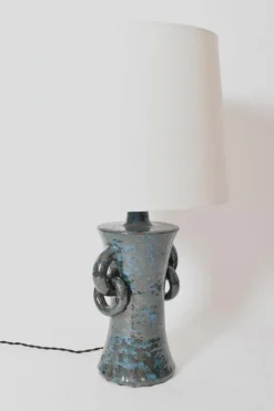 Discount Pamono Kasaï Blue Handles Ceramic Lamp by Barracuda Interiors