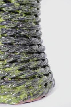 Pamono Kasaï Green Rope Ceramic Lamp by Barracuda Interiors
