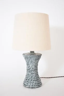 Best Pamono Kasaï Light Blue Rope Ceramic Lamp by Barracuda Interiors