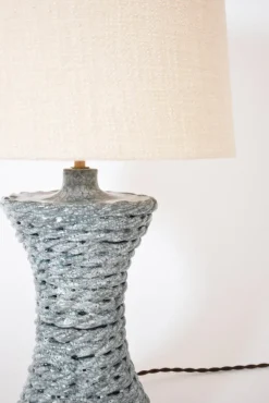 Best Pamono Kasaï Light Blue Rope Ceramic Lamp by Barracuda Interiors