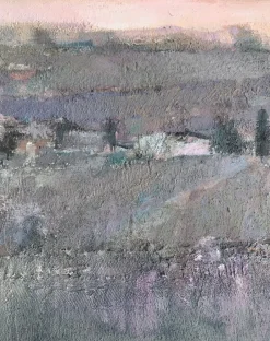 Pamono Katarzyna Zwolinska, Lavender Fields, Mixed Media Painting, 2019> Painting