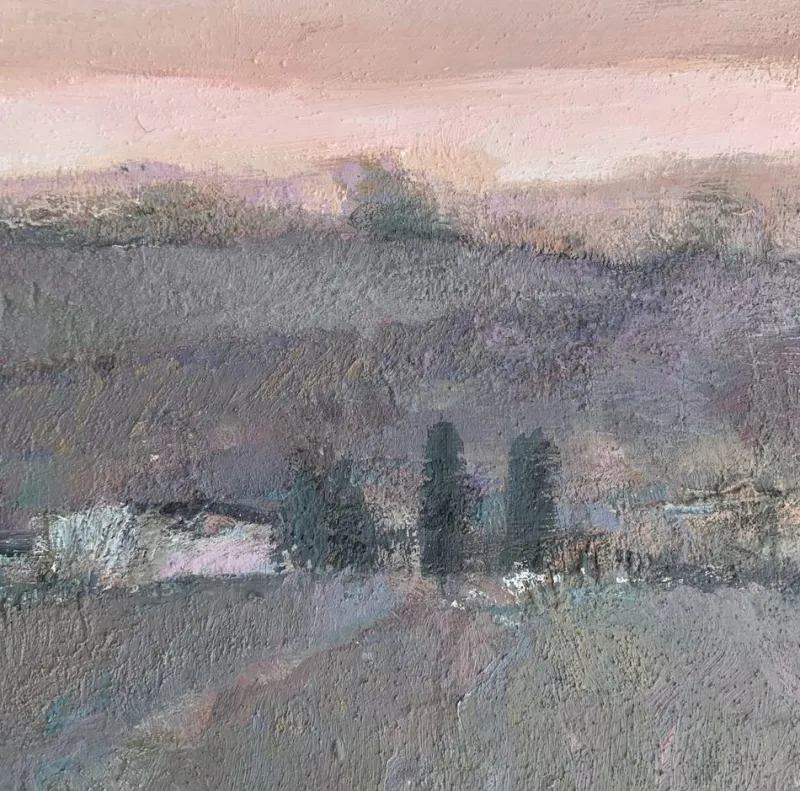 Pamono Katarzyna Zwolinska, Lavender Fields, Mixed Media Painting, 2019> Painting