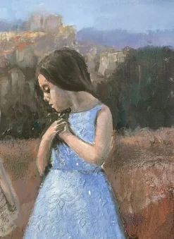 Pamono Katarzyna Zwolinska, Thoughtful, Mixed Media Painting, 2019> Painting